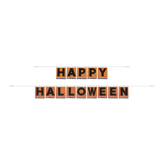 Groovy Halloween "Happy Halloween" Tissue Fringe Banner
