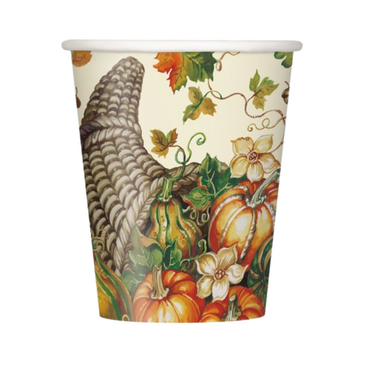 Harvest Pumpkins 9oz Paper Cups 8ct