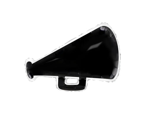Black Cheer Megaphone Balloon 27"