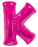 LRG LETTER K HOT PINK 34"