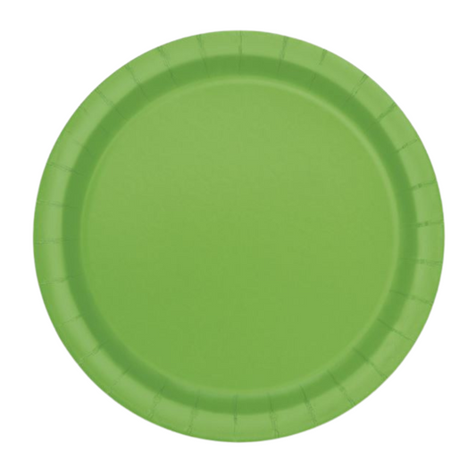 7" Lime Green Plates