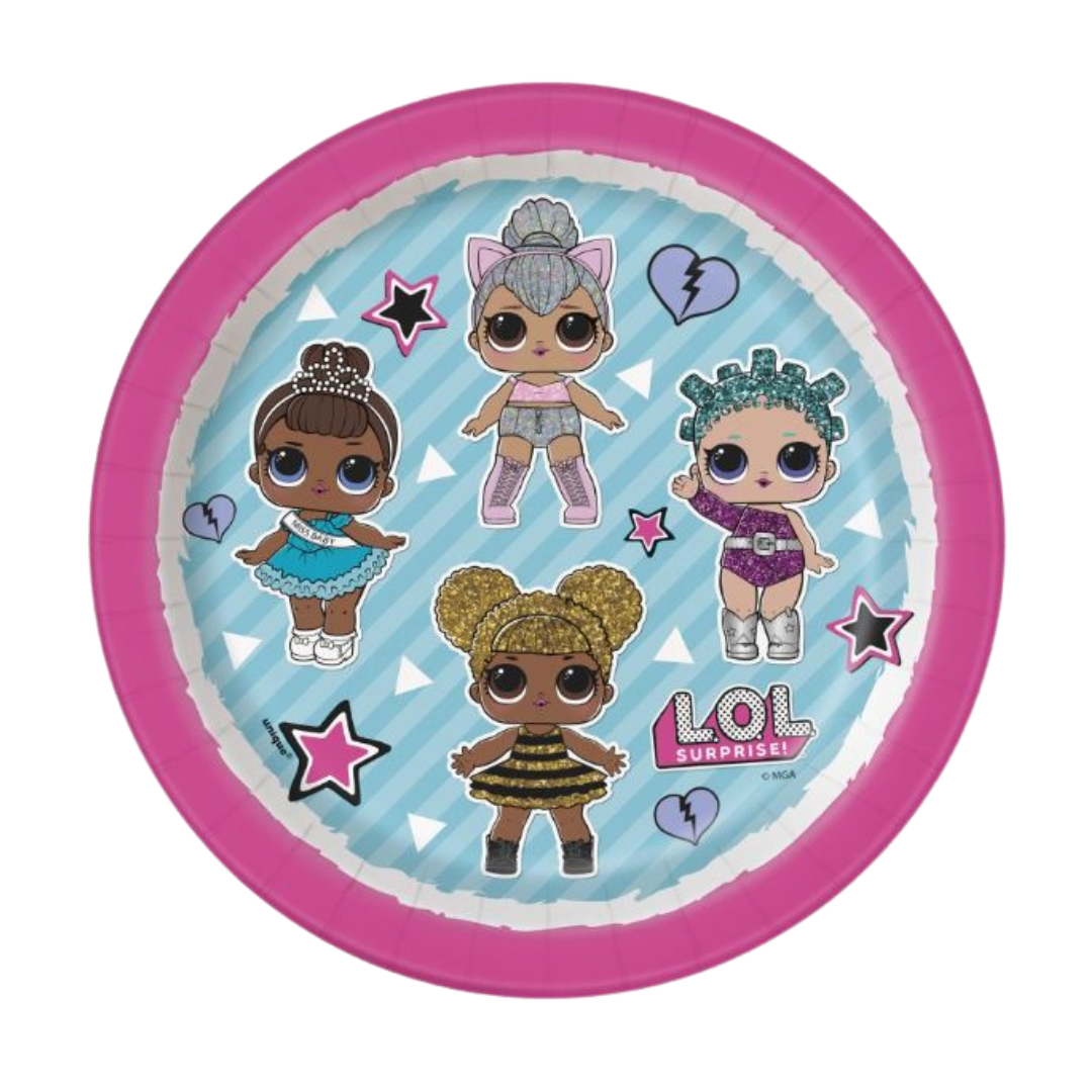 LOL Surprise Round 7" Dessert Plates 8ct