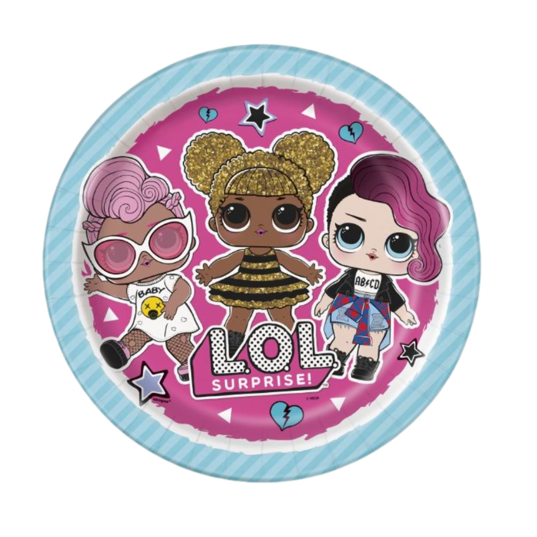 LOL Surprise Round 9" Dinner Plates 8ct
