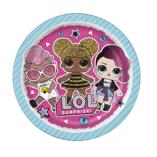LOL Surprise Round 9" Dinner Plates 8ct