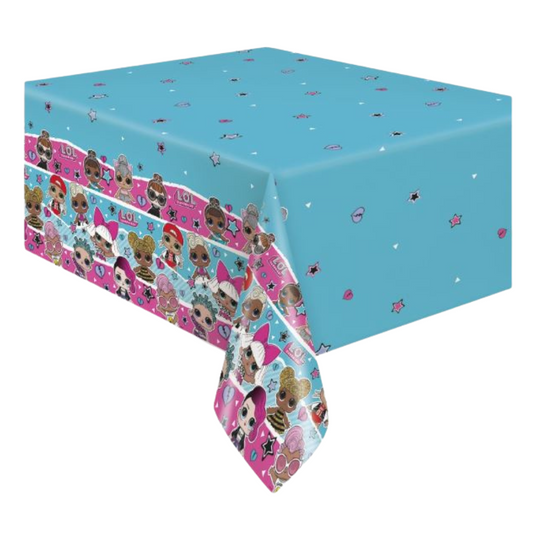 LOL Surprise Rectangular Plastic Table Cover 54" x 84"