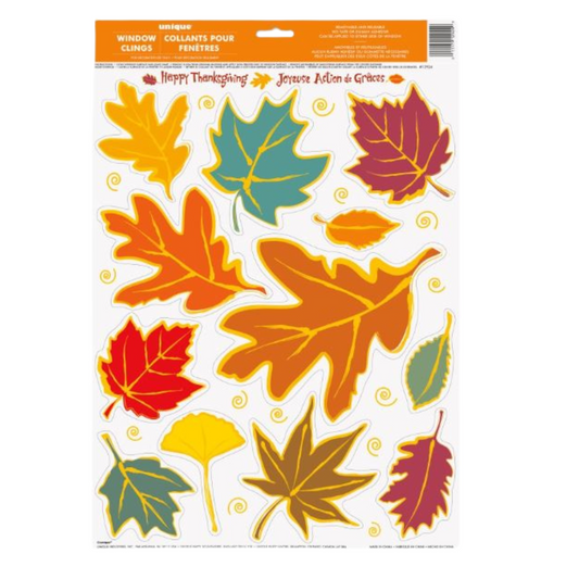 Falling Leaves Window Clings Sheets Assorted