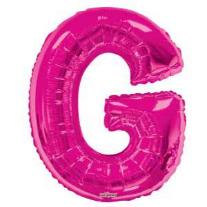 LRG LETTER G HOT PINK 34"
