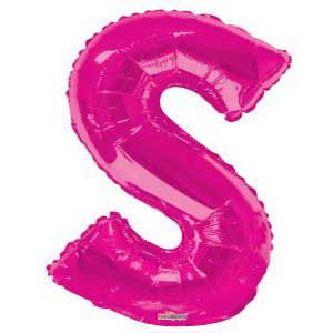 LRG LETTER S HOT PINK ANAGRAM 34"