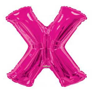 LRG LETTER X HOT PINK ANAGRAM 34"