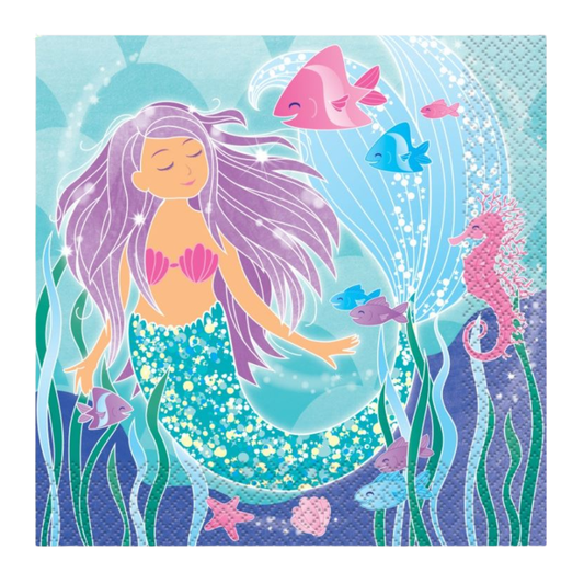 Mermaid Luncheon Napkins 16ct