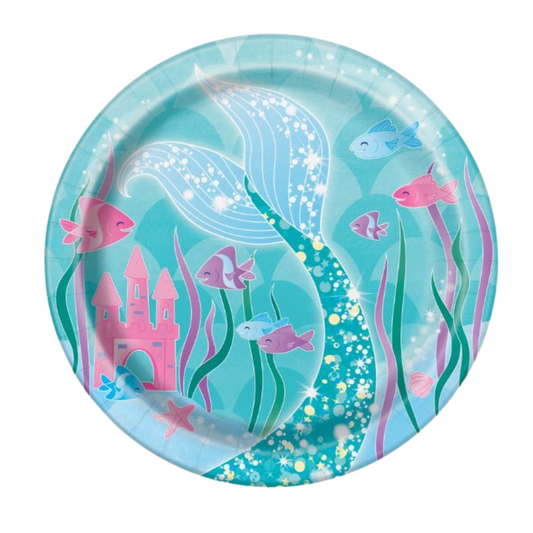 Mermaid Round 7" Dessert Plates 8ct