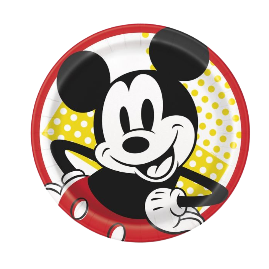 Disney Mickey Mouse Round 9" Dinner Plates 8ct