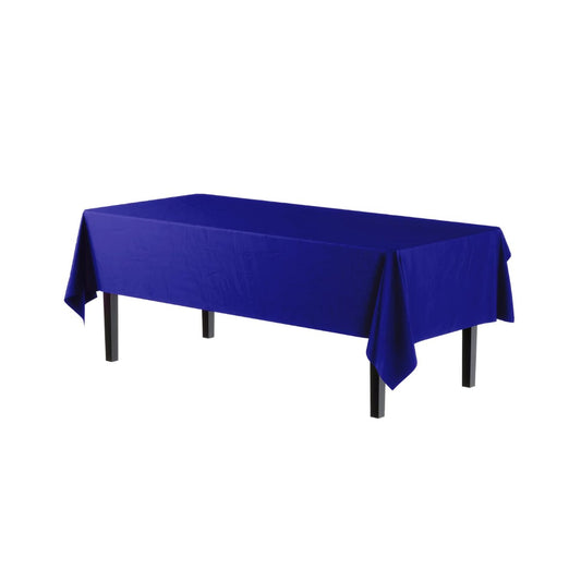 Rectangular Navy Blue Plastic Table Cover