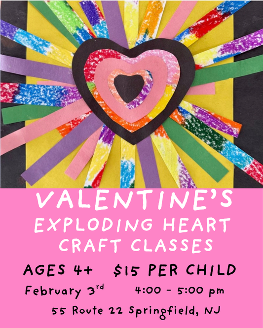 Valentine's Day "Exploding Heart" Craft Class