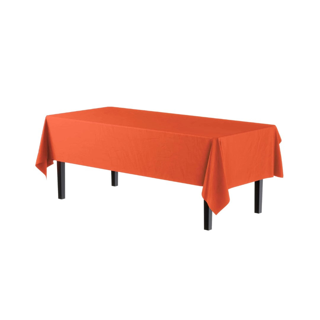 Rectangular Orange Plastic Table Cover