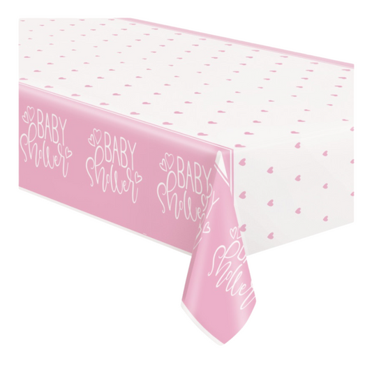 Pink Baby Shower Table Cover