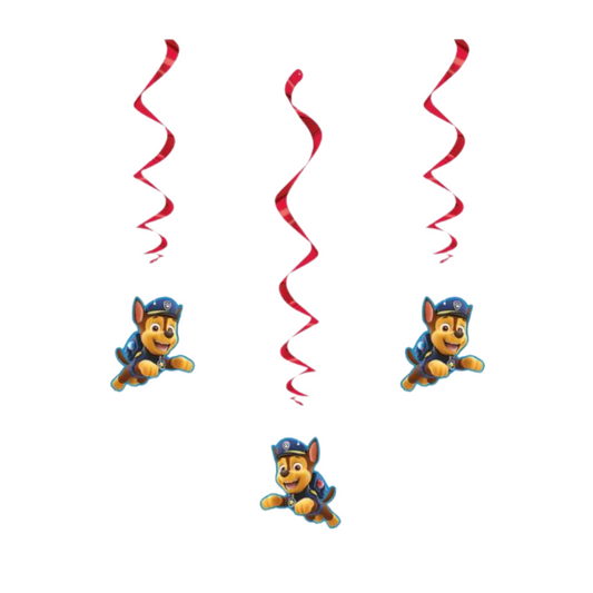 Paw Patrol Hanging Swirl Decorations 26" 3ct