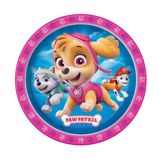 Paw Patrol Girl Round 7" Dessert Plates 8ct