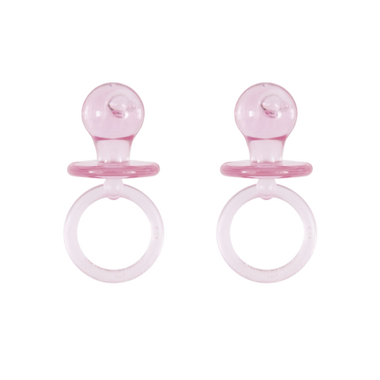 Pink Crystal Pacifier Favors 2"  4ct