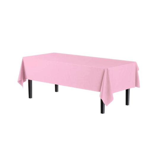 Rectangular Pink Plastic Table Cover