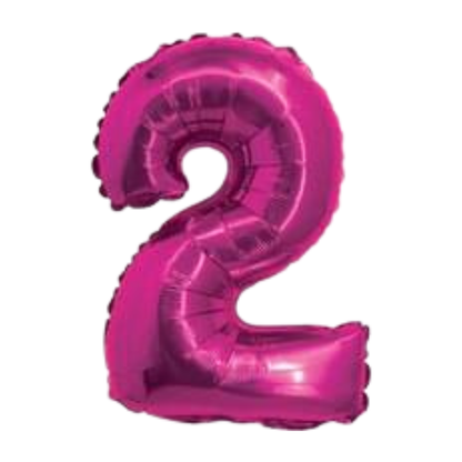 14" Fuchsia Numbers