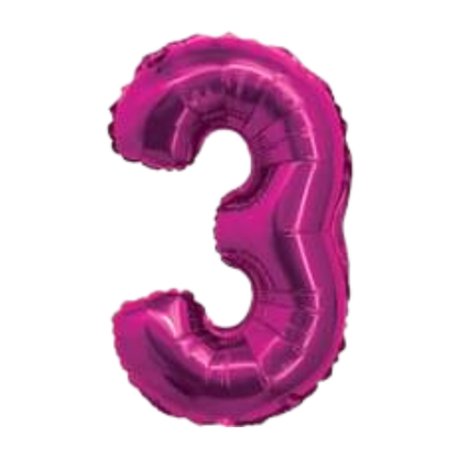 14" Fuchsia Numbers