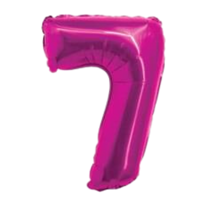 14" Fuchsia Numbers