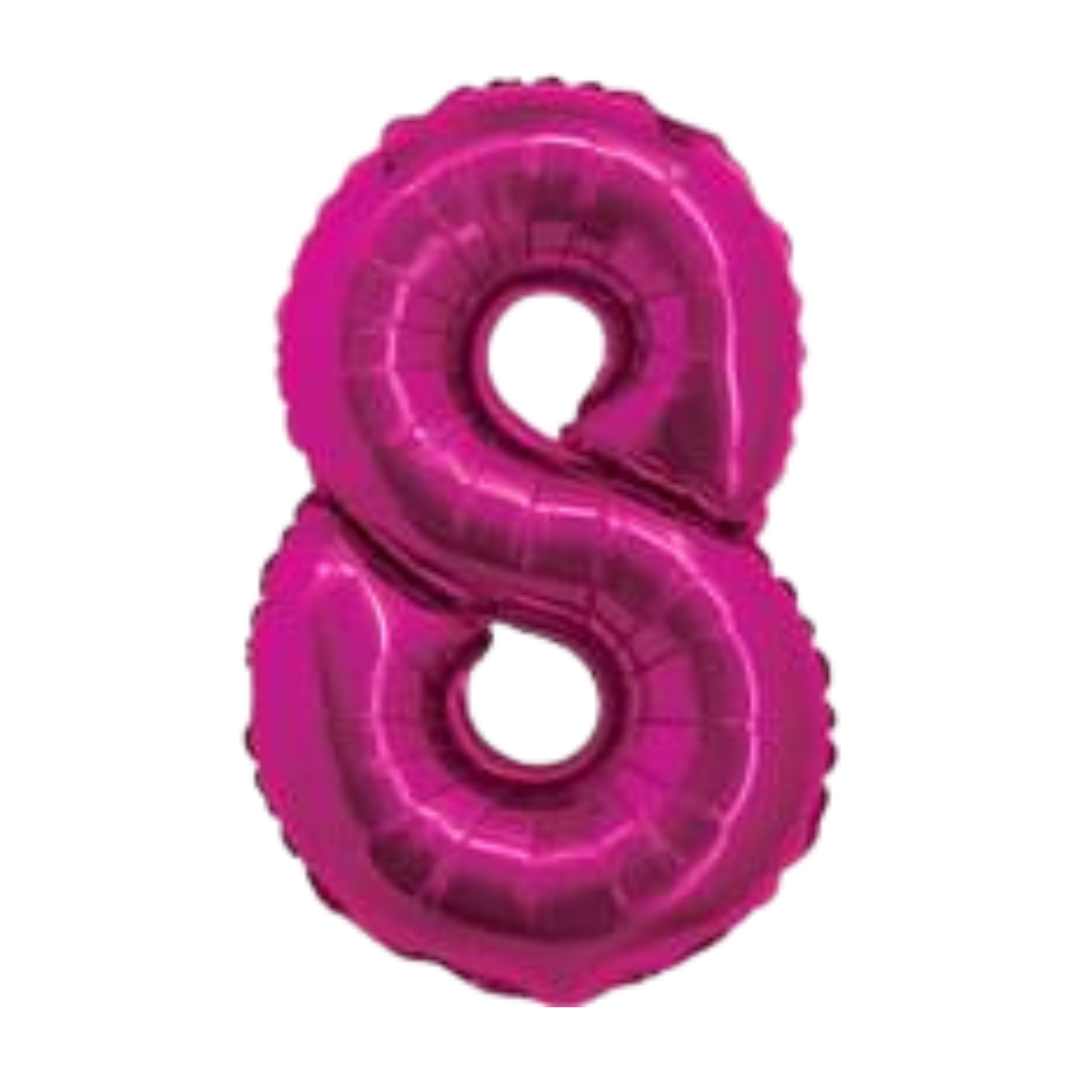14" Fuchsia Numbers