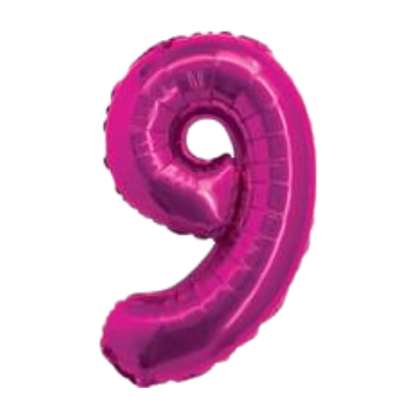 14" Fuchsia Numbers