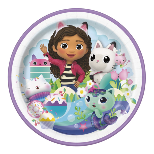 9" Plates Gabby's Dollhouse 8 Count