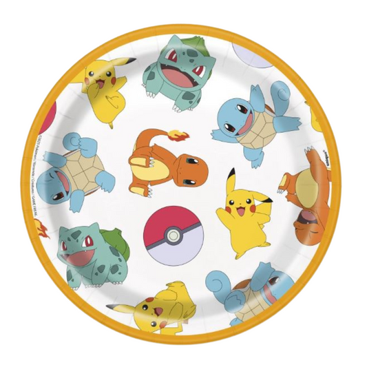 Pokémon Round 7" Dessert Plates 8ct