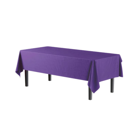 Rectangular Purple Plastic Table Cover