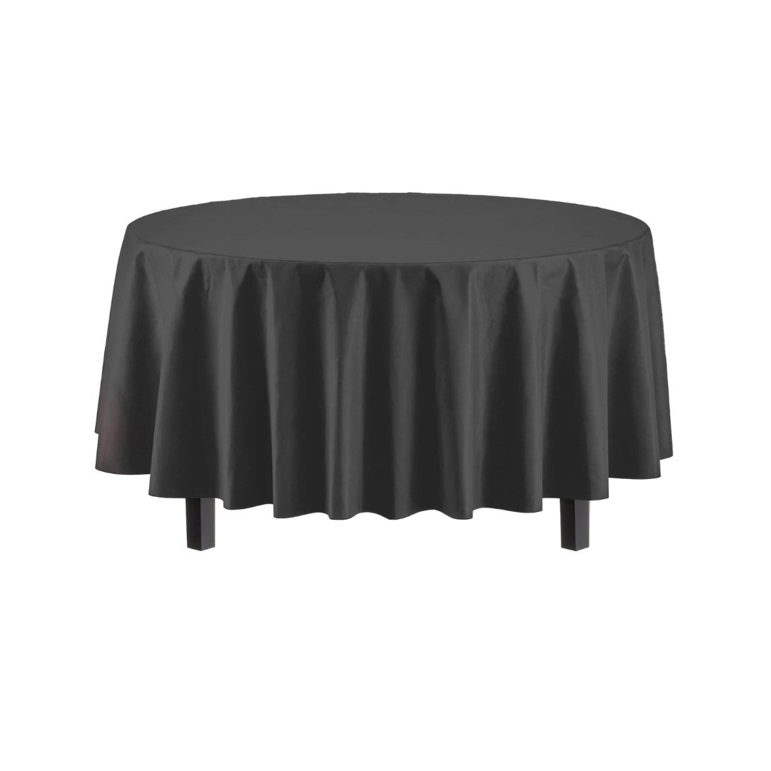 Round Black Plastic Table Cover