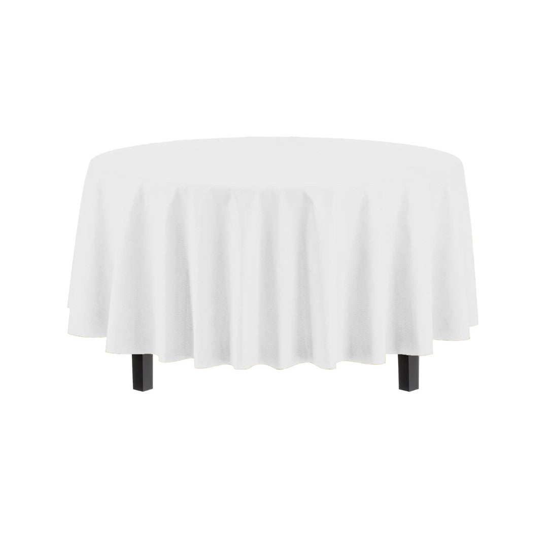 Round White Plastic Table Cover