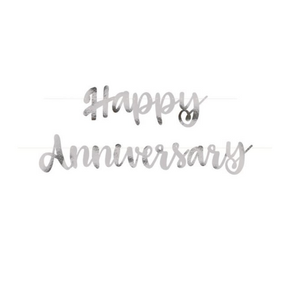 Script Foil "Happy Anniversary" Banner