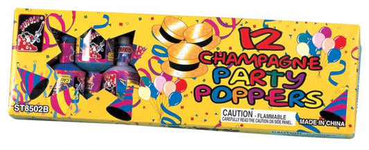 12 Champagne Party Poppers