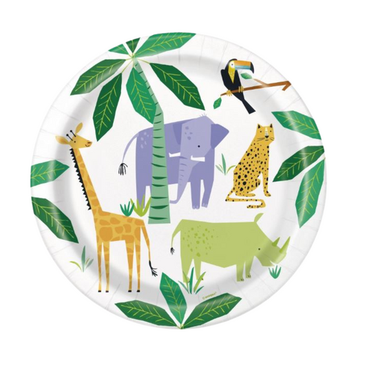 Animal Safari Round 9" Dinner Plates 8ct