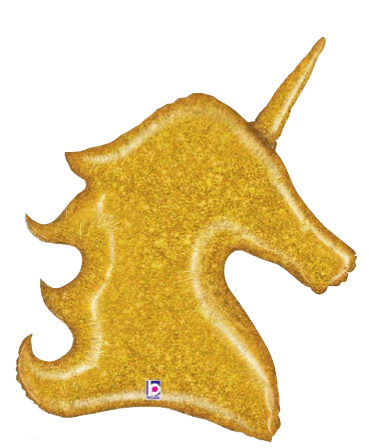 38"S Gold Glitter Unicorn