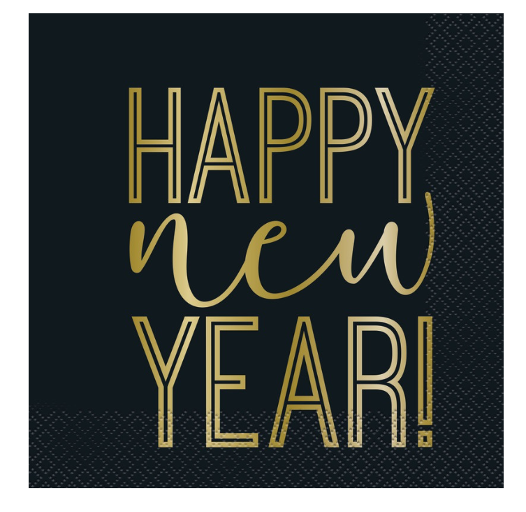 Neon Dots New Years Round 7" Dessert Plates  8ct