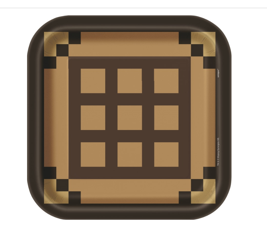 Minecraft Square 9" Dinner Plates