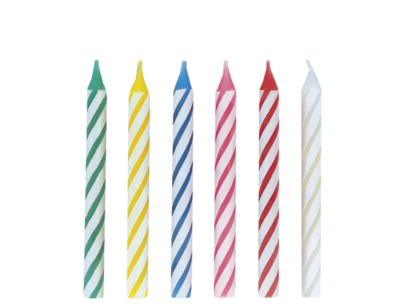 Multicolor Birthday Candles 12ct