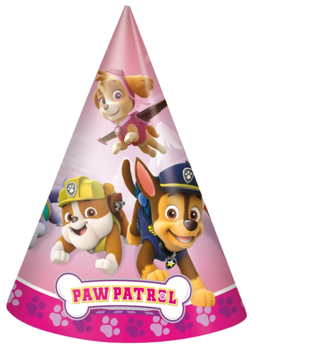 Paw Patrol Girl Party Hats 8ct