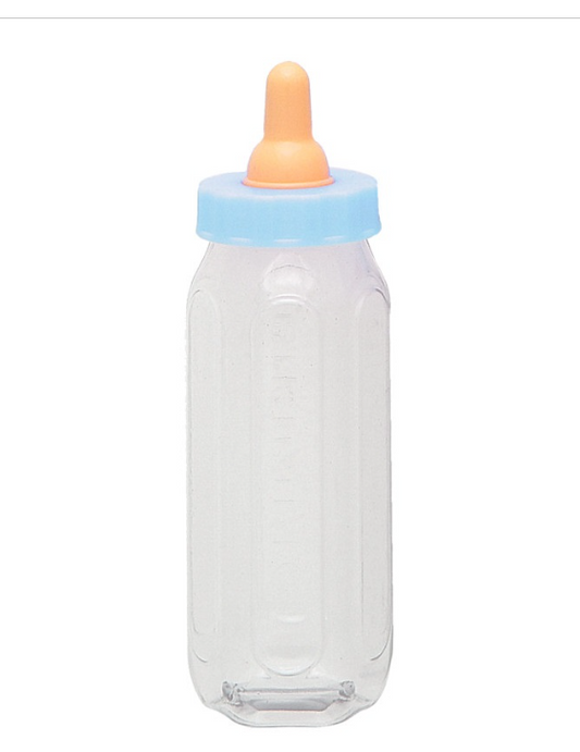 Blue Fillable Baby Bottle Favor 5" 2ct