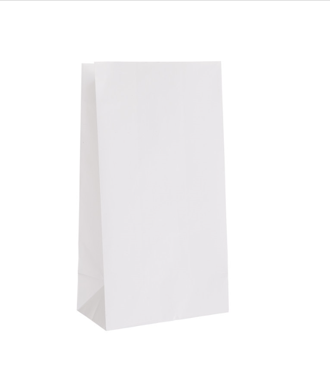 White Paper Party Bags 12ct