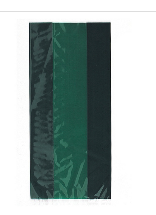 Forest Green Cellophane Bags 30ct