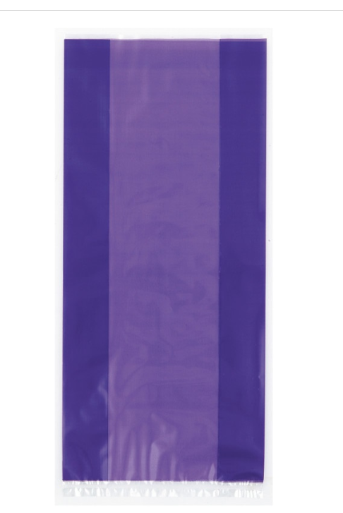 Purple Cellophane Bags 30ct