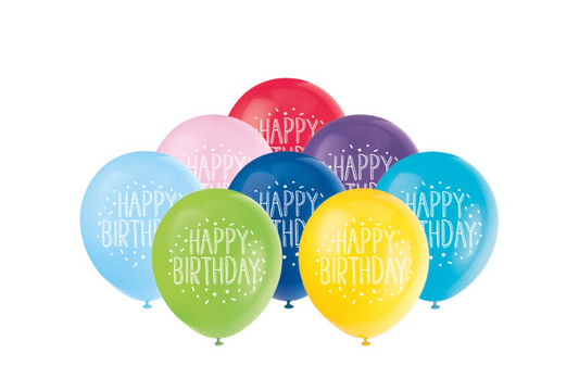 Fun Happy Birthday 12" Latex Balloons