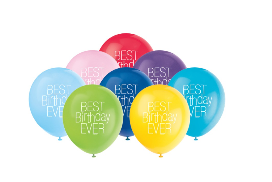 Best Birthday Ever 12" Latex Balloons