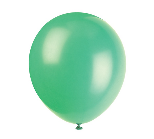 12" Latex Balloons 10ct - Emerald Green