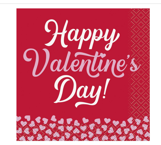 XOXO Valentine's Day "Happy Valentines Napkins 16ct